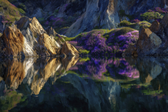 Mountain With Lake Scerne Background Product Image 1