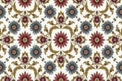Floral Damask Pattern Background Product Image 1