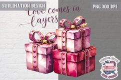 St Valentine’s Coquette Bow PNG Holidays Funny Watercolor Product Image 1