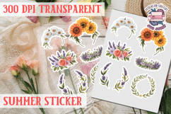 Summer sticker Cute flowers Love Picnic Beach Spring Product Image 1
