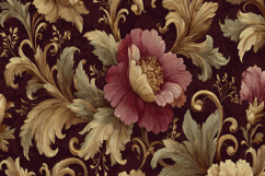 Elegant floral damask pattern Background Product Image 1