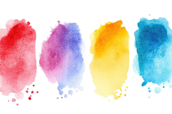 Colorful Abstract Watercolor with White Background Wallpaper Product Image 1