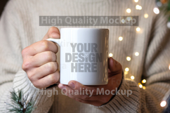 Christmas Mug Mockup Template - Christmas Background Product Image 1