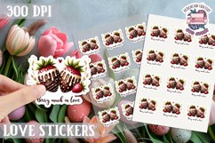 Love sticker Sheet Valentine Day Lovers Funny Sweets PNG Product Image 1