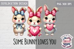 Valentine Love Animals Cute Quote Sublimation Design PNG Product Image 1