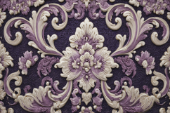 Purple Damask Pattern Background Product Image 1