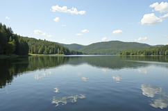Scenic View of Lake Background Wallpaper Product Image 1