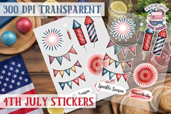 4th July sticker sheet USA Scrapbook PNG Independent Day Product Image 1