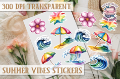 Summer sticker sheet Scrapbook PNG Flowers Vibe Fruits Product Image 1