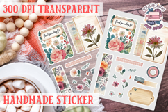 Handmade Crafter sticker flowers Love Patchwork Sewing Knit Product Image 1