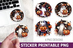 Halloween Ghost Sticker Printable | High Quality 300 Dpi Product Image 1