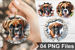 3D Dog Ornaments PNG | Broken Wall Dog Designs Product Image 1