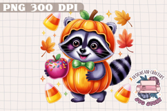 Cute Halloween Animal Autumn Sublimation design Fall KIds Product Image 1