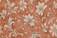 Classic Floral Damask Patterned Background Wallpaper Product Image 1