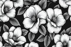 White Flowers with Dark Background Wallpaper Product Image 1