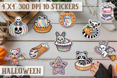 Halloween sticker Kawaii PNG pastel holographic foil Product Image 1