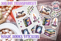 Magic Books sticker sheet Rainbow Love Read PNG Book Lovers Product Image 1