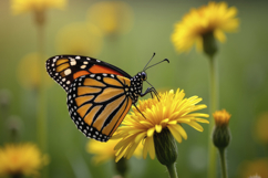 Yellow Flower With Butterfly Background Product Image 1