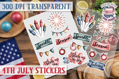 4th July sticker sheet USA Scrapbook PNG Independent Day Product Image 1