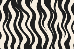 Black and White Waves Lines Background Wallpaper Product Image 1