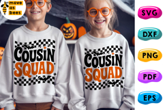 Halloween Cousin Squad Svg, Png,Checker Kids Halloween Shirt Product Image 1
