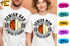 Basketball Softball Senior Mom &amp; Dad Svg, Png, Multisport Product Image 1
