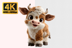 Interactive Plush Cow Transparent PNG Product Image 1