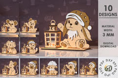 Kids Nignt Lanterns Bundle Laser Cut. Cute animas SVG Product Image 1