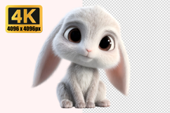 Fluffy Rabbit Transparent PNG Product Image 1