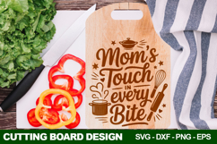Mom’s Touch in Every Bite Cutting Board SVG - Laser Cutting Product Image 1