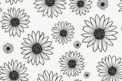 Daisy Flower Pattern Background Product Image 1