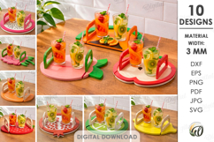 Summer Serving Trays Bundle Laser Cut. Treat Board SVG Product Image 1