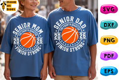Basketball Senior Mom &amp; Dad Svg, Png, Senior Night Parents Product Image 1