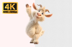 Cheerful Goat Transparent PNG Product Image 1