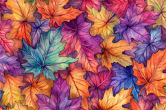 Colorful Leaves Background Wallpaper Product Image 1