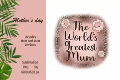 Mother's Day sublimation design png - Mum and Mom Product Image 1