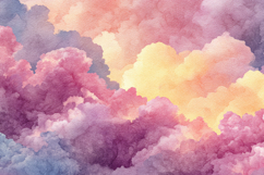 Watercolor Clouds Texture Background Wallpaper Product Image 1