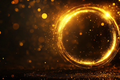 Golden Circle with Bokeh Background Wallpaper Product Image 1