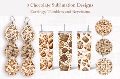 Watercolor chocolate sublimation designs bundle Product Image 1