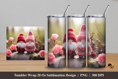 Cute Gnomes Tumbler Wrap Sublimation Design 5 Product Image 1