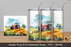 Agriculture Tumbler Wrap Sublimation Design 5 Product Image 1