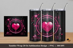Love Tumbler Wrap Sublimation Design 5 Product Image 1