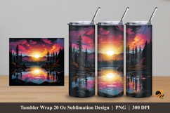 Awesome Lake Tumbler Wrap Sublimation Design 5 Product Image 1