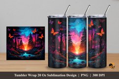Butterfly Wildlife Tumbler Wrap Sublimation Design 5 Product Image 1