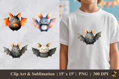 Cute Halloween Bat DTF Sublimation Clipart Design Product Image 1
