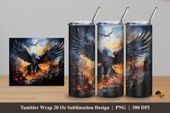 Dark Mystical Bird Tumbler Wrap Sublimation Design 5 Product Image 1