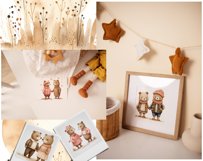 Pink teddy bear, Girl bear clipart, Kawaii bear sticker, Product Image 5