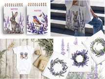 Watercolor lavender png, Provence lavender, Lavender wreath, Product Image 5