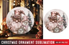 Christmas Ornaments Round Sign PNG, Christmas Round Sign PNG Product Image 1