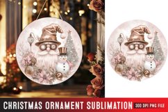 Christmas Ornaments Round Sign PNG, Christmas Round Sign PNG Product Image 1